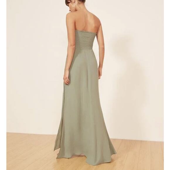 NWD Reformation Hibiscus Maxi Dress Gown Size S Seafoam #2A504 - Picture 3 of 13